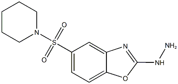 2-HYDRAZINO-5-(PIPERIDIN-1-YLSULFONYL)-1,3-BENZOXAZOLE Struktur