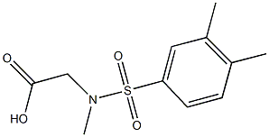 (3,4-DIMETHYLPHENYL)SULFONYL](METHYL)AMINO]ACETIC ACID Struktur