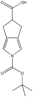 2-(TERT-BUTOXYCARBONYL)-2,4,5,6-TETRAHYDROCYCLOPENTA[C]PYRROLE-5-CARBOXYLIC ACID Struktur