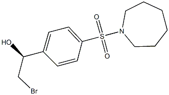 (1S)-1-[4-(AZEPAN-1-YLSULFONYL)PHENYL]-2-BROMOETHANOL Struktur