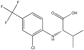 (2S)-2-{[2-chloro-4-(trifluoromethyl)phenyl]amino}-3-methylbutanoic acid Struktur