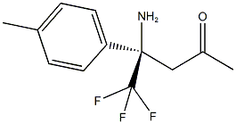 (4R)-4-amino-5,5,5-trifluoro-4-(4-methylphenyl)pentan-2-one Struktur