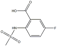 5-fluoro-2-[(methylsulfonyl)amino]benzoic acid Struktur