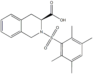 (3S)-2-[(2,3,5,6-tetramethylphenyl)sulfonyl]-1,2,3,4-tetrahydroisoquinoline-3-carboxylic acid Struktur