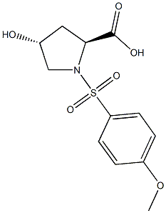 (2S,4R)-4-hydroxy-1-[(4-methoxyphenyl)sulfonyl]pyrrolidine-2-carboxylic acid Struktur