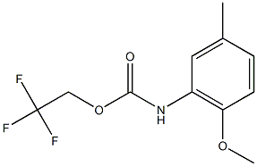 2,2,2-trifluoroethyl 2-methoxy-5-methylphenylcarbamate Struktur