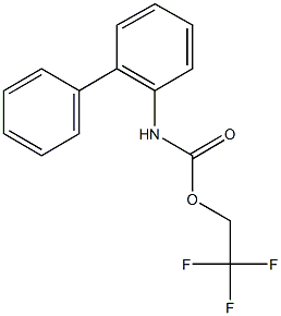 2,2,2-trifluoroethyl 1,1'-biphenyl-2-ylcarbamate Struktur