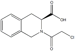 (3S)-2-(chloroacetyl)-1,2,3,4-tetrahydroisoquinoline-3-carboxylic acid Struktur