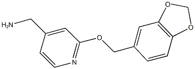 [2-(2H-1,3-benzodioxol-5-ylmethoxy)pyridin-4-yl]methanamine Struktur