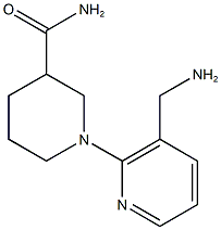 1-[3-(aminomethyl)pyridin-2-yl]piperidine-3-carboxamide Struktur