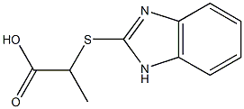 2-(1H-1,3-benzodiazol-2-ylsulfanyl)propanoic acid Struktur