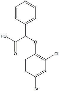 2-(4-bromo-2-chlorophenoxy)-2-phenylacetic acid Struktur