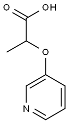 2-(pyridin-3-yloxy)propanoic acid Struktur