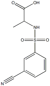 2-[(3-cyanobenzene)sulfonamido]propanoic acid Struktur