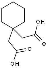 2-[1-(carboxymethyl)cyclohexyl]acetic acid Struktur