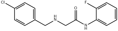 2-{[(4-chlorophenyl)methyl]amino}-N-(2-fluorophenyl)acetamide Struktur