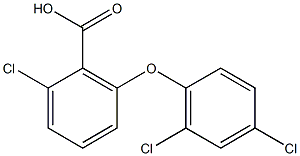 2-chloro-6-(2,4-dichlorophenoxy)benzoic acid Struktur