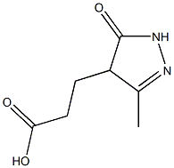 3-(3-methyl-5-oxo-4,5-dihydro-1H-pyrazol-4-yl)propanoic acid Struktur