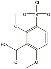 3-(chlorosulfonyl)-2,6-dimethoxybenzoic acid Struktur