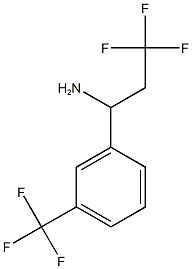 3,3,3-trifluoro-1-[3-(trifluoromethyl)phenyl]propan-1-amine Struktur