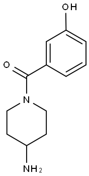 3-[(4-aminopiperidin-1-yl)carbonyl]phenol Struktur