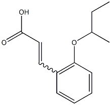 3-[2-(butan-2-yloxy)phenyl]prop-2-enoic acid Struktur