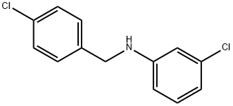 3-chloro-N-[(4-chlorophenyl)methyl]aniline Struktur