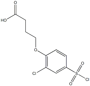 4-[2-chloro-4-(chlorosulfonyl)phenoxy]butanoic acid Struktur