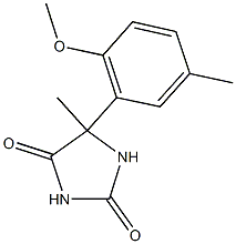 5-(2-methoxy-5-methylphenyl)-5-methylimidazolidine-2,4-dione Struktur