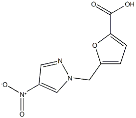 5-[(4-nitro-1H-pyrazol-1-yl)methyl]furan-2-carboxylic acid Struktur