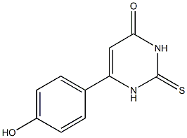 4(1H)-pyrimidinone, 2,3-dihydro-6-(4-hydroxyphenyl)-2-thio Struktur