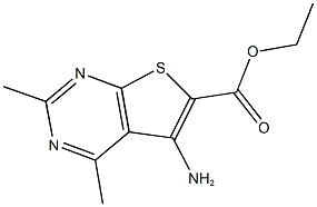 ETHYL 5-AMINO-2,4-DIMETHYLTHIENO[2,3-D]PYRIMIDINE-6-CARBOXYLATE Struktur