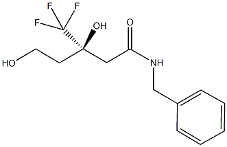 (3R)-N-BENZYL-3,5-DIHYDROXY-3-(TRIFLUOROMETHYL)PENTANAMIDE Struktur