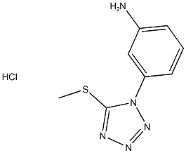 3-[5-(METHYLTHIO)-1H-TETRAZOL-1-YL]ANILINE HYDROCHLORIDE Struktur