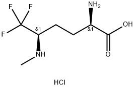 2-AMINO-6,6,6-TRIFLUORO-5-(METHYLAMINO)HEXANOIC ACID Struktur