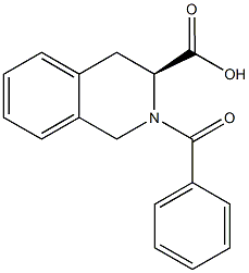 (3S)-2-benzoyl-1,2,3,4-tetrahydroisoquinoline-3-carboxylic acid Struktur