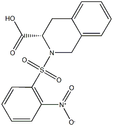 (3S)-2-[(2-nitrophenyl)sulfonyl]-1,2,3,4-tetrahydroisoquinoline-3-carboxylic acid Struktur