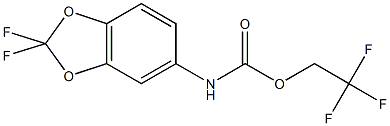 2,2,2-trifluoroethyl 2,2-difluoro-1,3-benzodioxol-5-ylcarbamate Struktur