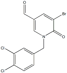 5-bromo-1-(3,4-dichlorobenzyl)-6-oxo-1,6-dihydro-3-pyridinecarbaldehyde Struktur