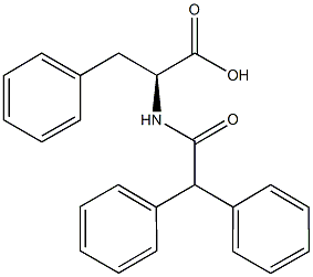 (2S)-2-[(diphenylacetyl)amino]-3-phenylpropanoic acid Struktur