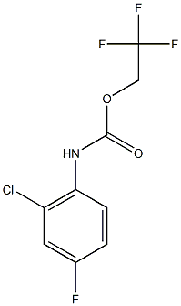 2,2,2-trifluoroethyl 2-chloro-4-fluorophenylcarbamate Struktur