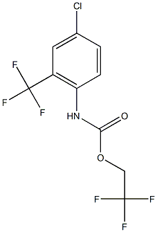 2,2,2-trifluoroethyl 4-chloro-2-(trifluoromethyl)phenylcarbamate Struktur