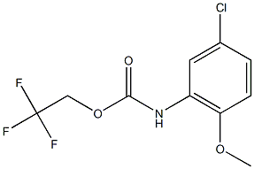 2,2,2-trifluoroethyl 5-chloro-2-methoxyphenylcarbamate Struktur