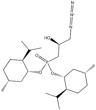 bis[(1R,2S,5R)-2-isopropyl-5-methylcyclohexyl] [(2S)-3-azido-2-hydroxypropyl]phosphonate Struktur