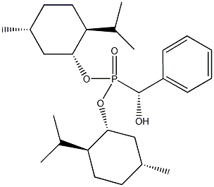 di(1R,2S,5R)-menthyl (R)-hydroxy(phenyl)methylphosphonate Struktur