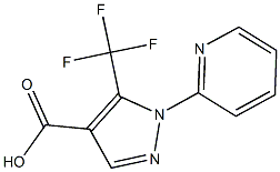 1-pyridin-2-yl-5-(trifluoromethyl)-1H-pyrazole-4-carboxylic acid Struktur