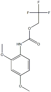 2,2,2-trifluoroethyl 2,4-dimethoxyphenylcarbamate Struktur