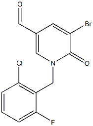 5-bromo-1-(2-chloro-6-fluorobenzyl)-6-oxo-1,6-dihydro-3-pyridinecarbaldehyde Struktur