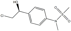 N-{4-[(1S)-2-chloro-1-hydroxyethyl]phenyl}-N-methylmethanesulfonamide Struktur