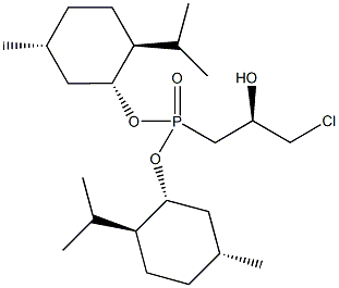 bis[(1R,2S,5R)-2-isopropyl-5-methylcyclohexyl] [(2R)-3-chloro-2-hydroxypropyl]phosphonate Struktur